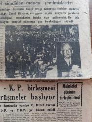Cumhuriyet Gazetesi - 13 Ekim 1958 - Adnan Menderes Vatan Cephesi Kurulmasını Talep Ediyor fotoğraf - İsmet İnönü Dün CHP İl Kongresinde Konuştu fotoğraf - Sanayi Sergisinde Televizyon Yayınları Başladı - Basına Ve Gençliğe Çirkin Hücumlar - Cumhuriyetçi Millet Partisi Ve Köylü Partisinin Birleşmesi İçin Görüşmeler Başlıyor - Kıbrıs'ta Dün Bir İngiliz Öldürüldü - Aya Atılan Peyk Yolunu Şaşırdı - Konservatuar Müdürü Eşref Antikacı İstifa Mı Ediyor - Doktor Jivago Yazan Boris Pasternak Yazı Dizisi - Göç Yazan Necip Alsan Yazı Dizisi - Cumhuriyet'in 35. Yıldönümü Pulları - Uzakdoğu'da Ateşkes Emri 15 Gün Uzatıldı -  Karadeniz Kupası Yelken Yarışları Dün Yapıldı - Papa 12. Pius İle Nasıl Konuşmuştum Yazan Samih Nafiz Tansu - Tiyatro Ankara'da Öfke Yazan Lütfi Ay - Osmanlı Donanmasının Tarihinde Karanlık Sayfalar Yazan Cemalettin Saraçoğlu Yazı Dizisi - Haftalık Radyo Programı - Beşiktaş'ın İstanbulspor'a Son Dakikada Mağlup Oldu - Galatasaray Adana Karmasını İkinci Devrede  Yendi