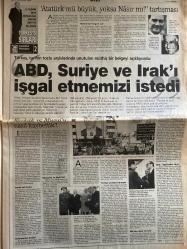 SABAH GAZETESİ DOĞUM GÜNÜ HEDİYESİ - 25 AĞUSTOS 1998 - TAM TAKIM 34 SAYFADIR -Yavuz Ataç-Alaattin Çakıcı-Gamze Çakıcı-Yılmaz Vural-Fatih Terim-Taffarel-Filip-Hüsnü Çil-Cenk Koray-Alpay-Gordon Milne-Hakan Şükür-Löw-Högh-Kemalettin-Ayhan Berke-Yılmaz Şimşek-Yılmaz Barutçu-Tuncay Ergin-Hülya Güçenç-Güngör Mengü-Türkeş-Hulusi Turgut-Menderes-Nuri Sait Paşa-Seyh Sait-Mussolini-İsmet İnönü-Çelik Gülersoy  İşte fotoğraf-Diyanet selülit ve diyet merkezi açtı-Monica olayını biz de duyduk-Kökleri kurutulsun-Sönmez ile Özer 40 yıllık arkadaş-Uluyol düdüğü bıraksın-Alpay’a hakaret etti suçlaması-Galatasaray’da parola önce pres yap sonra golü kovala-Filip Barcelona yolunda-Tanrım bizi baştan yarat-Göteborg Adana değil-Yanlışlığa 30 yıl-Taksicide intihar-Baba kızını vurdu-Bavuldan kadın cesedi çıktı-ABD Suriye ve Irak’ı işgal etmemizi istedi-Kerkük ve Musul’u nasıl kaybettik  Karikatür: “Eller yukarı!” - Salih Memecan
