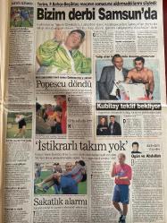 SABAH GAZETESİ DOĞUM GÜNÜ HEDİYESİ - 31 MART 1999 - TAM TAKIM 26 SAYFADIR -Ecevit-Selim Edes-Selahattin Duman-Hasan Cemal-Yavuz Donat-Necati Doğru-Selçuk Yula-Fatih Terim-Popescu-Kubilay-Murat Deniz-Abdullah-Ersun Yanal-Gordon Milne-İskender Günen-Umuttu-Löw-Feldkamp-Bolic-Tayfur-Ali Şen-Cengiz Çandar-Vedat Okyar-Hıncal Uluç-Rıdvan Yelekçi-Zeynep Göğüş-Muazzez Abacı-Fatih Ürek-Rober Hatemo-Semih Yalçı-Kayahan-Dipankar Ganguly-Ayşem-Leyla-Emel-Kenan Doğulu-Hazal-Güneş Taner-Güngör Mengü  Almanlar’ın savaşı-Ortağımı halk seçecek-Kosova’nın ölüm tarlaları-Zaman ölüme akıyor-Dramatik bir ölüm-FBI virüs peşinde-Diyanet’ten uyarı turu-Bizim derbi Samsun’da-Popescu döndü-İstikrarlı takım yok-Kalli ağır basıyor-Bolic’ten 2 asist 1 gol-Fenerbahçe düşünsün-Uyarılar boşa mı-Şehit annesi ama üvey-Sapık şoförler-Tokatçı boşanıyor-Dürüst savcı-Çifte seçim olacak-Selim Edes 51.8 milyar yolladı-Salih Memecan karikatürü (Sabah Bizimcity köşesi) - “Çatal bıçak rica edebilir miyim?” Diğer karikatürler: B