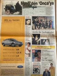 SABAH GAZETESİ DOĞUM GÜNÜ HEDİYESİ - 10 ARALIK 1998 - TAM TAKIM 34 SAYFADIR -Sibel Can-Süleyman Demirel-Nur Serter-Ecevit-Çiller-Yavuz Donat-Selahattin Duman-Minik Nida-Erman Toroğlu-Gökmen Özdenak-Buşan Gençer-Mehmet Özdil-Levent Tüzemen-Coşkun Özarı-Hıncal Uluç-Bedri Baykam-Löw-Mustafa Sandal-Sibel Can-Kenan Doğulu-Rafet El Roman  Rapor çok mangır yok-Aldırma Cimbom-Sibel Can’a Baba morali-Müzeyyen Senar da istemedi-Ecevit’ten sürpriz-Türkiye ağladı-Üzülme Aslanım-Son gülen Juve-Löw takviyeyi erteledi-Trabzon’da panik yok-Musti’den Onca’ya-Afife’de buluştular-Çıldırtan oyuncak-75. isim Sibel Can mıydı-Can Ataklı-Ahmet Vardar-Nizamettin Veziroğlu-Abdullah Turhan-Patrick McDonnell-Mort Walker-Dick Browne-Tom Armstrong  Ne var bunda kızacak?-Kendimize bakalım-Küçük bir rekabet anısı-Fındık üreticileri kan ağlıyor