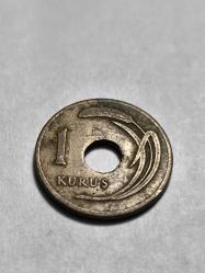 1949 Delikli 1 kuruş orjinaldir