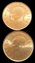 1991 500 Lira Çil (Sık Saç Seyrek saç baskı)