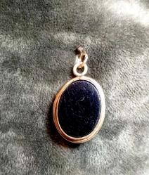 ONİKS TAŞLI GÜMÜŞ RESİMLİK KOLYE UCU