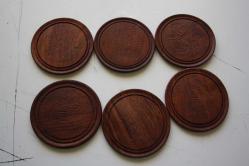 AHŞAP BARDAK ALTLIĞI DESENLİ  TAKIM 6 ADET  (İ6 KASA