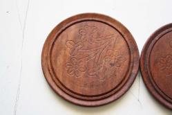 AHŞAP BARDAK ALTLIĞI DESENLİ  TAKIM 6 ADET  (İ6 KASA