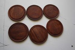 AHŞAP BARDAK ALTLIĞI DESENLİ  TAKIM 6 ADET  (İ6 KASA