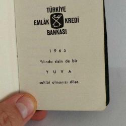 1965 Yılı Cep Ajandası.. Türkiye Emlak Kredi Bankasi