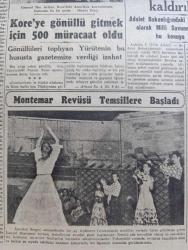 Cumhuriyet Gazetesi - 3 Temmuz 1950 - Kore harbi yazan Abidin Daver Başmakale - Amerikalılar Kore'de beş Kızıl torpido batırdılar - Kore'den gelen son fotoğraflar - CHP programında yapılacak tadilat - İsmet İnönü iç ve dış politikaya dair gazetecilerle görüştü - General Maç Arthur Kore'deki Amerikan kuvvetlerinin komutanı ile bir arada fotoğraf - Montemar Revüsü temsillere başladı fotoğraf - Bulgarların şehit ettiği gazeteci Arif Necibin cenazesi büyük törenle kaldırıldı - Muzaffer kayalıbay hadisesinin tahkikatı - İstanbul sergisine dünkü ziyaretler fotoğraf - askeri mahkemeler kaldırılacak - Fin Güreşi takımı 6 2 yenildi -  3. Dünya harbi nasıl olacak yazan İngiliz gizli istihbarat subaylarından Philipp Reynoids yazı dizisi - posta güvercini yazan Kerime Nadir yazı dizisi - Türkiye güzellik kraliçesi müsabakası Ayşe Kaymak fotoğraf - Vefa lübnan'ları dün 7 1 mağlup etti - Amerika'ya gidecek olan öğrencimiz Emel Aktan fotoğraf - Üç Silahşörler yazan Alexandre Dumas - radyo programı