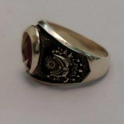 Osmanlı Yüzük Tuğralı & Devlet Armalı, 925 ayar gümüş