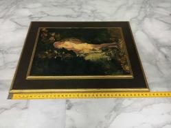 Antika Avrupa Ahşap Üzerine Muazzam Boyama Tablo