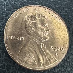 ABD Amerika 1 Cent 2020 D