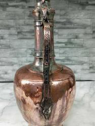 Antika Bolu Osmanlı Kızıl Bakır İbrik