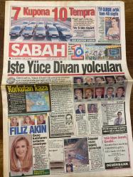 SABAH GAZETESİ DOĞUM GÜNÜ HEDİYESİ - 19 HAZİRAN 1992  - TAM TAKIM 24 SAYFADIR -İsmet Sezgin-Ersin Faralyalı-Cengiz Tuncer-Güneş Taner-Hayri Kozakçıoğlu-Halim Çorbalı-Halil Çelik-Mustafa Taşar-Filiz Akın-Salih Memecan-Güneri Cıvaoğlu-Hasan Cemal-Peter Shreevers-Şenol Güneş-Hami Güven-Shaaf Kavalar-Hıncal Uluç-Yılmaz-Yalçın-Yalman-Tuğal-Nejat  İşte Yüce Divan yolcuları-Korkutan kaza-Filiz Akın Genç kalmanın sırlarını anlatıyor-Topçu subayı-Genelkurmay bakanlığa bağlansın-Hükümete olağanüstü hal çatlağı-Babasının mezarı başında canına kıydı-Trabzon’da sevinç-Bir yıldız böyle doğuyor-Gazi’de geri sayım-Filibe’de heyecan-Seçim var-Amatörlerde kavga-Sarıyer zorda-Yalmana stat’dan tehdit-Tuğal arayışta-Turnuva renklendi-Korku ve ecel-kana susamış canavar-Brigitte Lahaye-Altın alev 92-Maxwell’in iki oğlu tutuklandı-Bosna’da ölüm kalım savaşı-Sedat sertoğlu-Mesut Yılmaz-Rauf Denktaş-Rum lideri Vasiliu-Mehmet altan-Arif Yüksel’e danıştay yolu