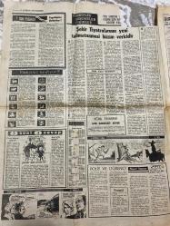 TERCÜMAN GAZETESİ - 15 HAZİRAN 1969 - SADECE 4 SAYFADIR -Süleyman Demirel-Şükrü Baban-Suna San-Salim Kafa-Papadopulos-Halit Fahri Ozansoy-Rauf Tamer-D. Wright-O. Filiz-Orhan Ayhan-Necmi Tanyolac-Eyüp Karadayı-Nazif Kuran-C. Özeren-Tatar-Sandal  Ankara’da Tuslog binası ateşe verildi bir otomobil yakıldı-Başkent’te de öğrenci ile polis çatıştı 30 kişi nezarete alındı-Demirel sordu kanun tarafında mı yoksa anarşi tarafında mısınız-İş ve İşçi Bulma Kurumu Genel Müdürünün beyanatı Müfettişler yolsuzluk delillerini derhal incelemeye hazırdırlar-Almanya’ya işçi sevkinde menfaat hesapları mı var-Halkın canı sıkılıyor-Kendini vatan kurtaran aslan sananlar seçime girsin görelim-Şehir tiyatrolarının yeni talimatnamesi hüzün vericidir-Görüşler düşünceler fikirler-Yıldızınız ne diyor-3 sual 3 cevap-Almanya’ya gitmek için-Belçika Türk işçilerinden niçin çekiniyor-Bursa fırsatı kaçırdı rövanşta Bursa 1-0 mağlup oldu ve Göztepe finalde-F. Bahçenin nazik meselesi Can Bartu-Fuar kupası’na bu yıl da İzmi