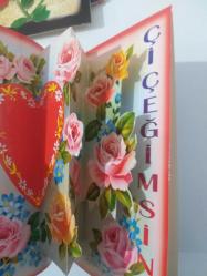 EFES COLOR  / '' Biricik çiçeğim'' Aşk, romantizm temalı, 3 Boyutlu KARTPOSTAL - 14/20 cm.