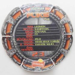 DIGIMON FLİKS 23 LEOMON ORİJİNAL CİPS TASOSU 1DD2G1 NADİR