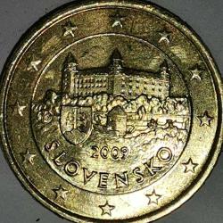 SLOVAKYA    2009    50  EURO  CENT    ÇİL  SETTEN ÇIKMA