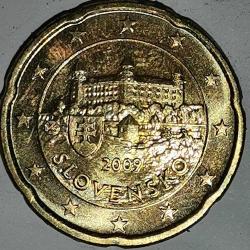 SLOVAKYA    2009    20  EURO  CENT    ÇİL  SETTEN ÇIKMA