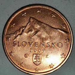 SLOVAKYA    2009    5  EURO  CENT    ÇİL  SETTEN ÇIKMA