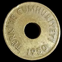 1950 Delikli 1 Kuruş