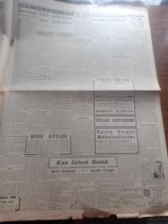 Cumhuriyet Gazetesi - 12 İkincikanun (Ocak) 1943 - İki taraflı güçlükler Cumhuriyet başmakale - yurtta karakış başladı fotoğraf - Ruslar Georgievsk Ve Piatigorsku geri aldılar - Veliki Luiki mevsiminde savaşlar nasıl oluyor - şark cephesinden fotoğraflar - Alman harp tebliği düşmanın Üstün kuvvetlerle yaptığı taarruz ağır ve Kanlı kayıplar verdirilerek tardedildi - general Giraud'un teşkil edeceği Ordu - atlantik'teki büyük savaş - Varlık vergisi tahsilatı dün İstanbul'da 1.343.737 lira ödendi - Harbin dördüncü yılında tarafsız Türkiye - Askeri Vaziyet Yazan Emekli General H. Emir Erkilet Yazı Dizisi - Fransa'nın Alman işgaline geçen limanlarında makineli muhafız birlikleri fotoğraf - Kahire sokaklarında filmi Çemberlitaş sinemasında - kanlı meydan filmi yalnız İpek sinemasında - beni tarih kitapları müsabakası - haftanın muayen günlerinde halka balık verilecek - kar izleri örttü yazan Henri Bordeaux Yazı Dizisi - korsan Kaptan filmi Perşembe akşamı elhamra sinemasında - altın 31 lira