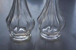 2 ADET CAM KOLONYA ŞİŞESİ - GELİN ŞİŞE - GÜMÜŞ OSMANLI KAPAKLI + PLASTİK TIPALI  (İ6 KASA