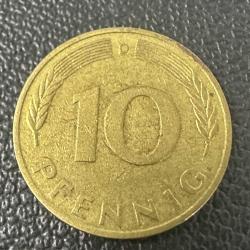 Almanya 10 Pfennig 1978 D