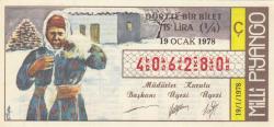 Milli Piyango Bileti 19 Ocak 1978 Çeyrek Ç Harfi