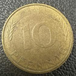 Almanya 10 Pfennig 1982 J