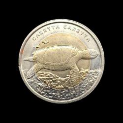 2009 Hayvanlar Serisi 1 lira Caretta Caretta KM#1264 ÇİL/MS-65