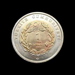 2009 Hayvanlar Serisi 1 lira Caretta Caretta KM#1264 ÇİL/MS-65