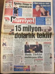 HÜRRİYET GAZETESİ DOĞUM GÜNÜ HEDİYESİ - 18 OCAK 2002 -TAM TAKIM 36 SAYFADIR -Kaşıkçı Elması’nın çalacaklardı-3’üncü boşluk Erbil’i öldürecekti-Mehmet Ali Erbil-15 milyon dolarlık teklif-Bush: Türkiye muhteşem ülke-Başkan Bush-Bülent Ecevit-Oktay Ekşi-Yalnız bırakmayacağım-Aziz Yıldırım-Lorant yasası-Fatih Akyel için top Yıldırım’da-Aziz Yıldırım-Revivo-Batista 1 numara-Samet Aybaba-Galatasaray’a Sergen tehdidi-Sergen Yalçın-Cimbom’a yazık oldu-Umut-Galatasaray haketti-Avrupa Türk modası-Ergin Ataman Avrupa’nın yıldızı-Sasha Tanjevic-Hakan Şükür-Hakan golle tanışamadı-Şenol Güneş-Askol’sun aşk-Nejat Uygur-Burak Sergen-Zeliha Berksoy-Ali Poyrazoğlu-Sadri Alışık Tiyatrosu-Müjdat Gezen Tiyatrosu-Hande Ataizi-Sezen Aksu-Zuhal Olcay-Şebnem Özinal-Metin Akpınar-Mükremin Erdoğan-Paris’te alışveriş bitpazarından yaptı