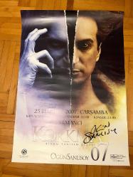 OGÜN SANLISOY * KORKMA 07 * 25.07.2007 KEMANCI ALBÜM TANITIM GECESİ POSTERİ * SANATÇIDAN İMZALI * POSTER - AFİŞ * 35 x 50 CM