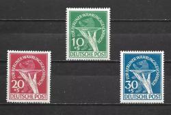 Berlin, 1949,  Berlin Para Birimi Mağdurları için, Blok içi  [Mi.Nr:DE-BE 68-69-70], Damgasız / Şarniyersiz, Katalog Değeri: 450,00€