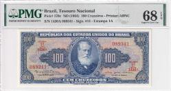 1964 Brezilya 100 Cruzeiros PMG68 ÇİL
