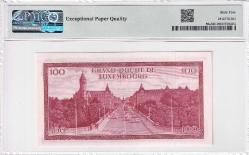 1970 Lüksemburg 100 Francs ''A000032'' PMG64 ÇİL