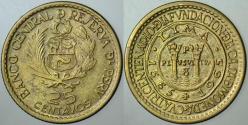 PERU 25 CENTAVOS 1965 SİRKÜLASYON HATIRA-LİMA DARPHANESİ 400. YIL.