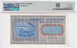 1960 Katanga 1000 Francs ''Specimen'' Çok Çok Nadir PMG63 ÇİL