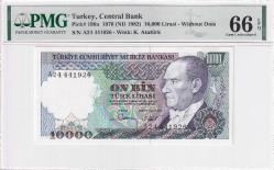 7. Emisyon 10.000 Lira A24 PMG66 ÇİL