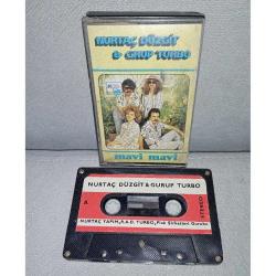 Kaset Nurtaç Düzgit grup turbo, mavi mavi. Oijinal dönem kağıt baskı. Koleksiyonluk