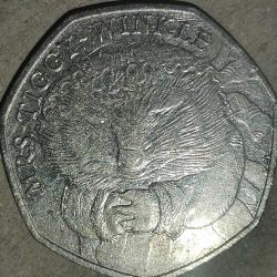 İNGİLTERE 2016  25 PENCE  HATIRA 150nci Yıl Dönümü - Beatrix Potter'ın Doğumu, Bayan Tiggy Winkle