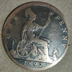 İNGİLTERE 1892  1 PENNY