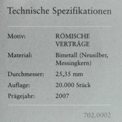 ALMANYA   2007   2 EURO  SPECIMEN  HATIRA FANTAZİ PARA SERTİFİKALI