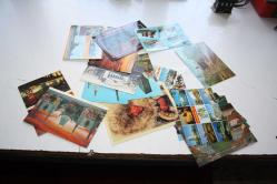 19 KARTPOSTAL  ESKİ ÜZERİNDE PULLARI OLAN    44  ADET ZARF postadan geçmiş zarf  hepside gönderilecektir (((YENİ KOLİ 3 ) P8