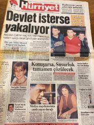 HÜRRİYET GAZETESİ DOĞUM GÜNÜ HEDİYESİ - 11 OCAK 1999 -TAM TAKIM 38 SAYFADIR -Abdullah Çatlı-Haluk Kırcı-Prenses Diana-İsmail Türüt-Gamze Bulut-Ertuğrul Özkök-Rüştü-Ali Şen-Rahim-Ali Eren-Savaş-Toshack-Adrian Ilie-Fatih Terim-Hakan Şükür-Emre-Hülya Avşar-Güzel Didem-Murat Tay-Bahattin Tay-Konutlu-Sezen Aksu-Tarkan-Serdar Ortaç-Savaş Ay Devlet isterse yakalıyor-Haluk Kırcı da ele geçti-Konuşursa Susurluk tamamen çözülecek-Yeni gelin Prenses unvanı istemiyorum-İsmail Türüt Atatürkçü Müslümanım-Medya meydanozuna canlı yayın dayağı-Radyasyon yayan çekirdek bulundu-Bankacı katilleri Kırcı’nın arkadaşı-Önemli isimleri açıklayacağım-Uluğbey’in sicili-Kaymakamın evine silahlı saldırı-Ya Fener Ya Avrupa-Golcüler şov yaptı-Derbi korkusu-Galli’nin umudu Savaş-Buzda Rus büyüsü-Kartal’a çift idman-Yollarımız ayrılmaz-Akıl hocası Ilie-Juve’de Hakan sesleri-Cimbom parayı almayı unuttu-Katil siyah Şahin-Hakaret dosyası Yargıtay’a gitti-Midibüs dehşeti İrtica kurşunları-Sahte banka müdürü-Sezen’le Tarka
