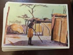 Efemera - KRT147----SANELLA-BILDER AFRİKA KARTI  --KÖY VE KORUCU NO 63 - kitantik - kitaLog