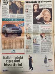 HÜRRİYET GAZETESİ DOĞUM GÜNÜ HEDİYESİ - 14 ŞUBAT 1999 -TAM TAKIM 48 SAYFADIR -Ahmet Kaya-Pınar Eliçe-Murat Bardakçı-Oktay Ekşi-Mesut Yılmaz-Bill Clinton-Banu Alkan-Sadi Somuncuoğlu-Murat-Serkan-Kadir Sabuncuoğlu-Mehmet Çetinkaya-John Toshack-Sami Sarıaloğlu-Korkut Göze-Vedat Okyar-Sadi Kemal Yaşar-Okan-Hagi-Bayram Aydın-Mehmet Ali Erbil-Doğan Uğurlu-Bill Clinton-Monica Lewinsky-Paula Jones-Andy Briller-Kenneth Starr-Nicholson Baker-George Lundberg-Linda Tripp-Newt Gingrich-Bob Livingston  Ayıp ettin gözüm-Fotoğrafın öyküsü-Tablodaki Sultan Fransa’da muhtaçlar koğuşunda öldü-Yılmaz Artık biliyorum-General Motors BMW’ye talip oldu-Bir densi…-Clinton’a cinayet suçlaması-Boğa’nın hızı kesildi-Erzurum hayat buldu-Körfez’de büyük hasar-Kartal fena çakıldı-Sinirler gerildi-Tribünde tatsızlık-Sergen Futbolla evliyim-Cimbom’da durmak yok-Oğun’un acı günü-CNR Spor Show ’99-Erbil’in Abant tatili-Uçkurgate’in bilançosu-Şimdi de cinayet suçlaması-YÖK türbana ceza yağdırdı