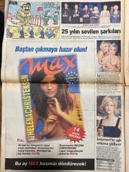 HÜRRİYET GAZETESİ DOĞUM GÜNÜ HEDİYESİ - 3 ŞUBAT 1999 -TAM TAKIM 38 SAYFADIR -Şenkal Atasagun-Abdullah Öcalan-Barış Manço-Ertuğrul Özkök-Emin Çölaşan-Sergen Yalçın-Moshoeu-Okan-Hagi-Toshack-Sami Sarıaloğlu-Vedat Okyar-Fevzi-Alpay-Del Solar-Erkan-Letchkov-Melike Demirağ-Nurhan Toköz-Yener Süsoy-Haldun Sevel-Helena Christensen-Meg Ryan  Hali perişan-Apo Mandela olamayacağını gördü-Barış Manço’ya hem halk hem devlet töreni-Bir soytarının sonu-19 Nisan sabahı-Apo’ya diplomatik abluka-Ortalık tozduman-Sergen Kadıköy’ü ayağa kaldırdı-Baliç ve Bolic Yarışta bizi sadece Galatasaray zorlar-Terim’le yeniden doğdum-Kartal tam yol-1 milyon mark uçtu-Siyasete 20 gün dayanabildi-Sayanora Barış Manço-Nane limondan şarkı-Yaşamından notlar-25 yılın sevilen şarkıları-Baştan çıkmaya hazır olun-İnternette aşk rekora gidiyor  Karikatür ismi: Güz Aral’ın karalama defteri-çizer: Güz Aral-Karikatür ismi: Ustura Kemal “Bin Yaşasın Gazi Paşa”-çizer: Haldun Sevel