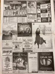 HÜRRİYET GAZETESİ DOĞUM GÜNÜ HEDİYESİ - 8 MAYIS 1999 -TAM TAKIM 44 SAYFADIR -Merve Kavakçı-Leyla Zana-Recai Kutan-Oktay Ekşi-Ertuğrul Özkök-Cavit Yurdaçan-Turan Yılmaz-Ara Güler-Aydın Doğan-Bülent Ecevit-Toshack-Hagi-Okan-Hakan Ünsal-Suat Kaya-Selim Serdar-Sadi Kemal Yaşar-Fatih Terim-Bayram Aydın-Vedat Okyar-Turgay Şeren-Cüneyt Tanman-Robbie Williams-Cuba Gooding Jr.-Annabella Sciorra-Robin Williams-Nilüfer-Seyhun Topuz-Reis Çelik-Heather Kozar-Hugh Hefner-Sakıp Sabancı-Mehmet Barlas  Merve FP’nin Zana’sı-Türban vampiri-ABD’ye mi dönüyor-Cimbom taraftarı Fener’i geçti-Ecevit ilk turda kimseye önermeyecek-Hagi’ye adım attırmayın-F.Bahçe’de Toni sesleri-Löw 6 oyuncu istedi-G.Saray Fener’i geçti-En okumuş taraftar Fener’de-G.Saray’da kongre günü-NBA’de play-off heyecanı Kanal D’de-Propaganda-What Dreams May Come-Sen Hiç Ateşböceği Gördün mü?-Nilüfer konseri-Çıplak Ten-Hoşçakal Yarın-Viagra sayesinde 4 kadınla beraber-Kaçırılan eserler bir bir dönüyor