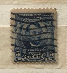 1902-1903 ABD POSTA PULLARI LINCOLN 5 CENT DAMGALI p145b